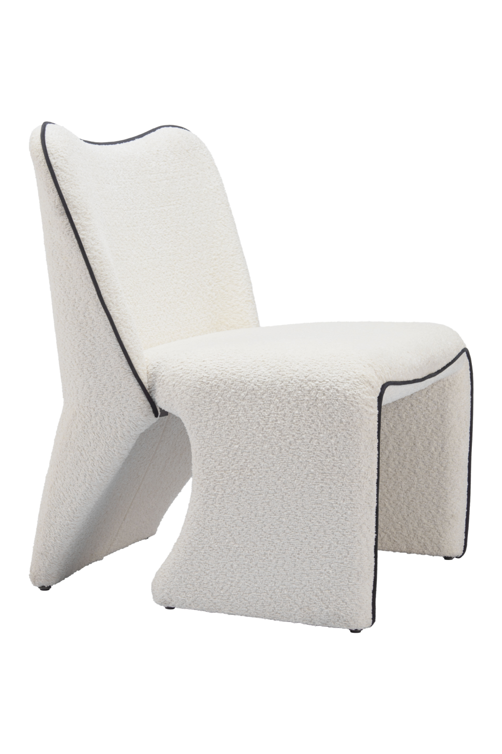   White Accent Chair with Piping | Oroa.com
