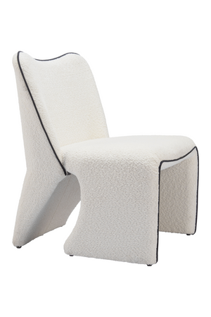   White Accent Chair with Piping | Oroa.com