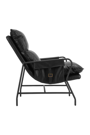   Black Leather Lounge Chair | Oroa.com