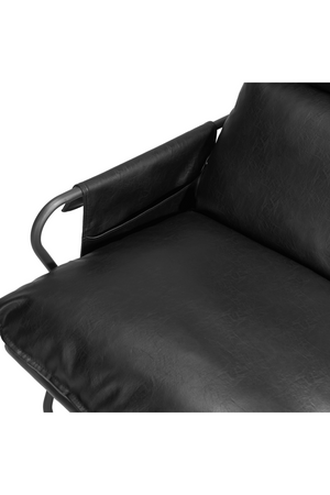   Black Leather Lounge Chair | Oroa.com