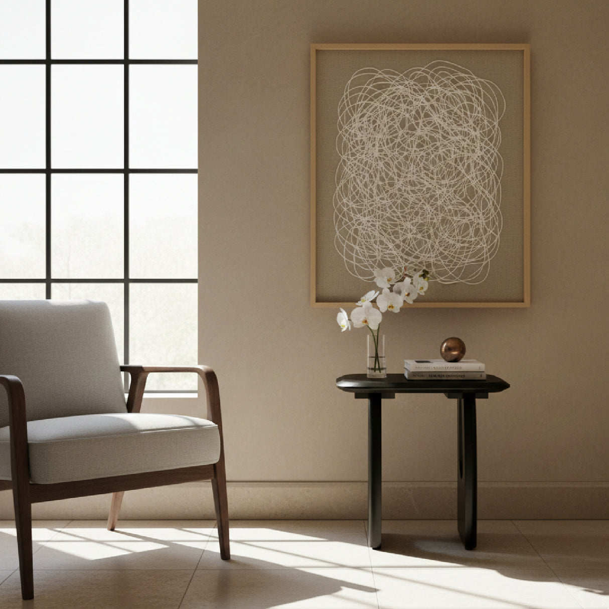   Black Acacia Wood Accent Table | Oroa.com