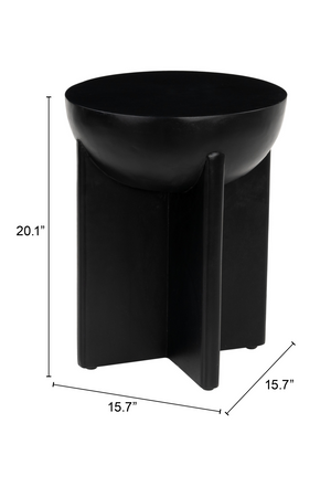   Black Solid Mango Side Table | Oroa.com