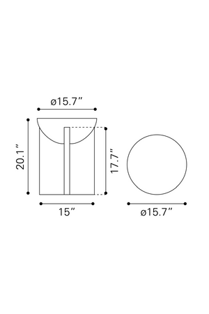   Black Solid Mango Side Table | Oroa.com