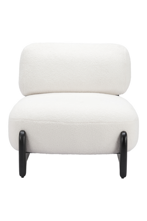  White Sherpa Fabric Accent Chair | Oroa.com