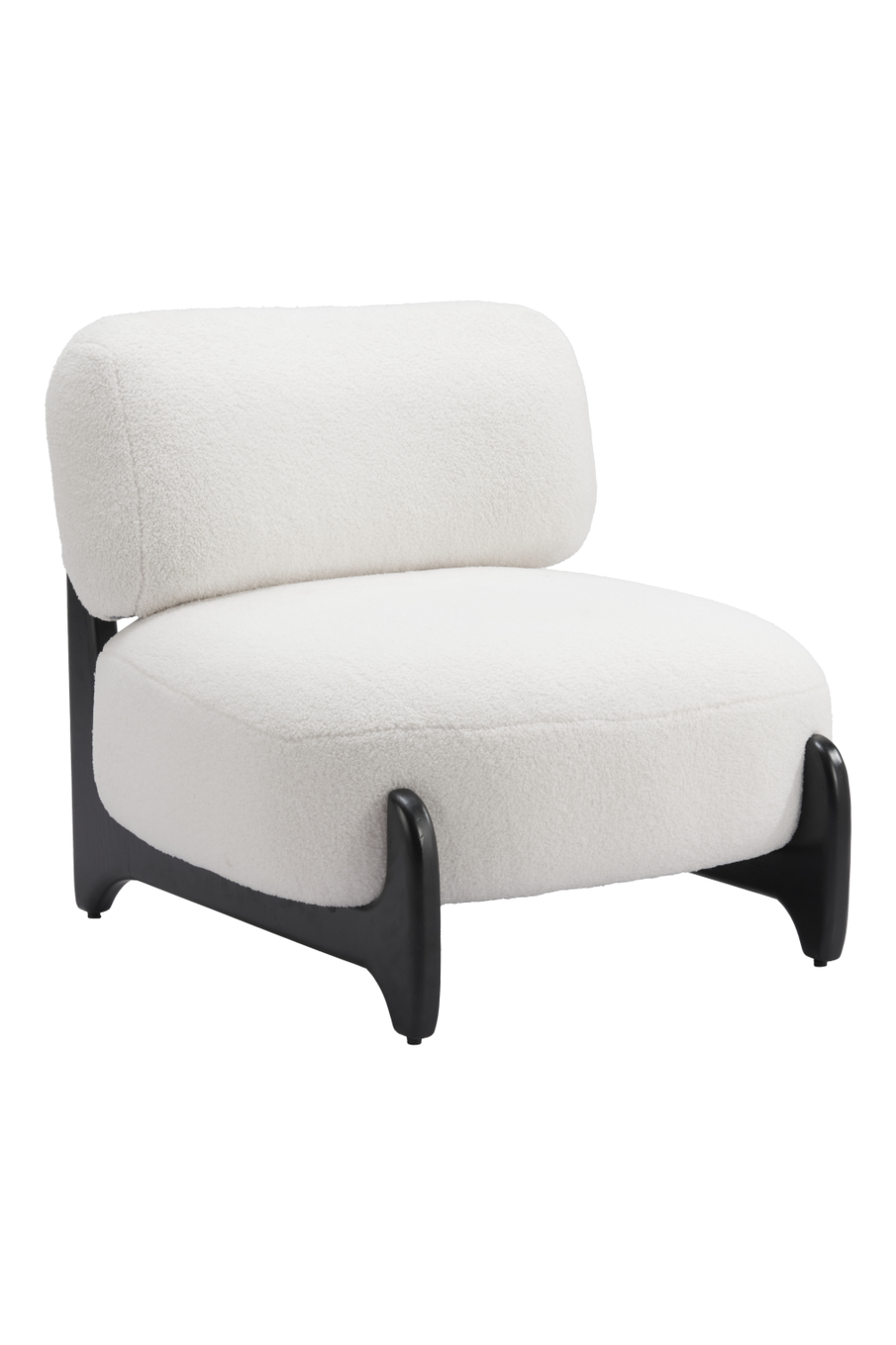   White Sherpa Fabric Accent Chair | Oroa.com