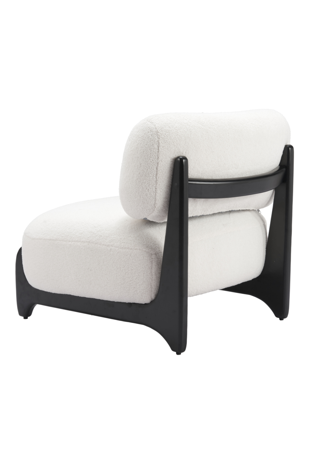   White Sherpa Fabric Accent Chair | Oroa.com