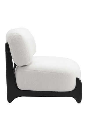   White Sherpa Fabric Accent Chair | Oroa.com