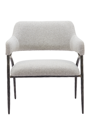   Gray Textured Fabric Accent Chair | Oroa.com