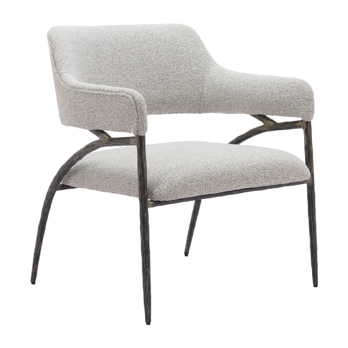   Gray Textured Fabric Accent Chair | Oroa.com