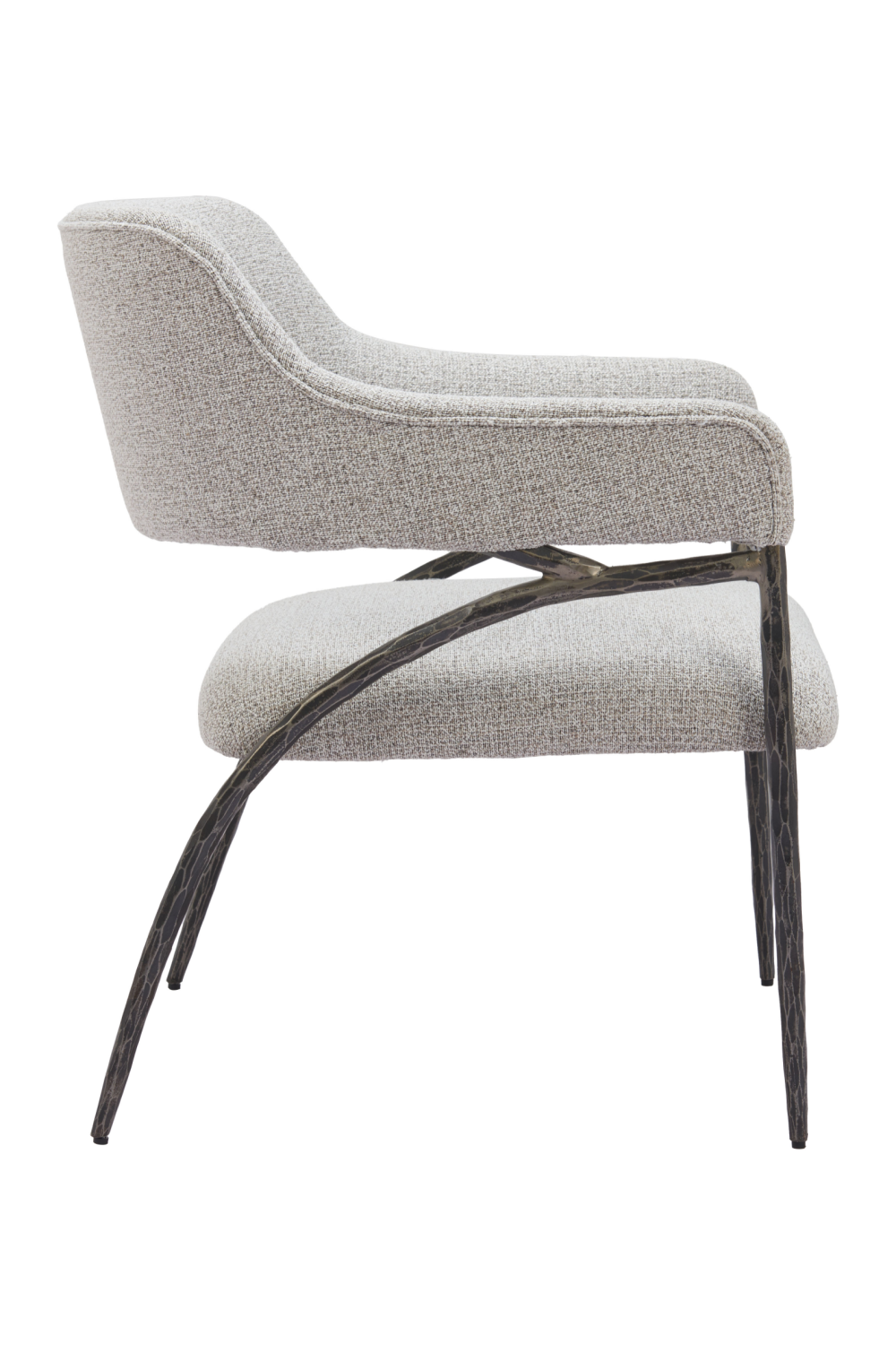   Gray Textured Fabric Accent Chair | Oroa.com