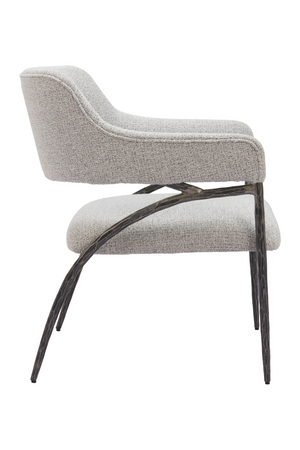   Gray Textured Fabric Accent Chair | Oroa.com