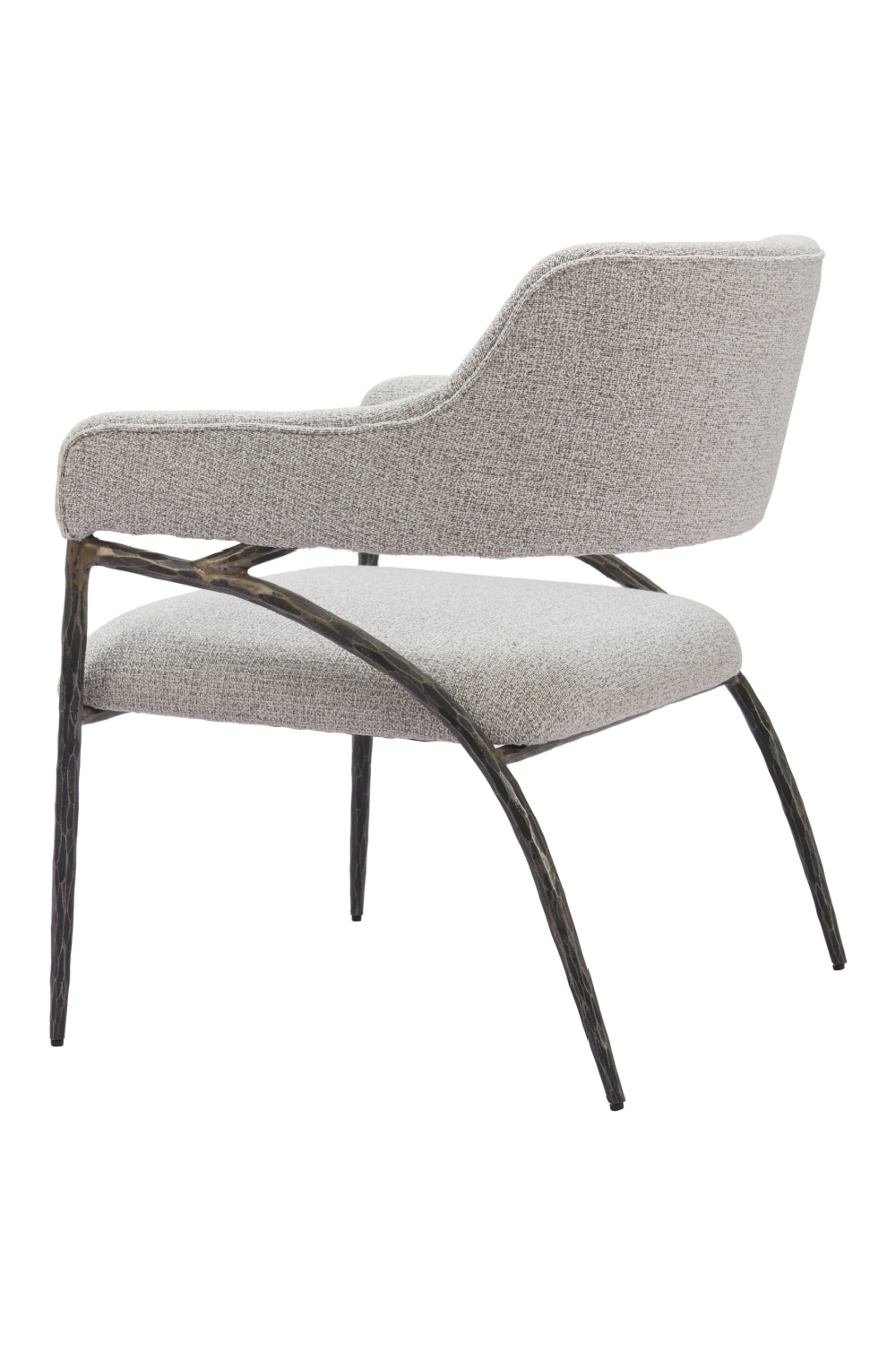   Gray Textured Fabric Accent Chair | Oroa.com