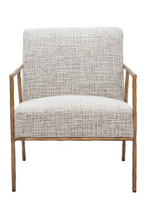   Steel-Framed Beige Lounge Chair | Oroa.com