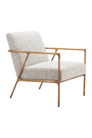   Steel-Framed Beige Lounge Chair | Oroa.com