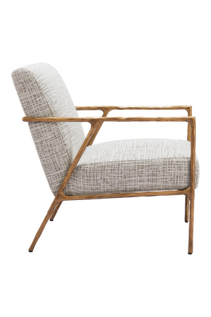   Steel-Framed Beige Lounge Chair | Oroa.com