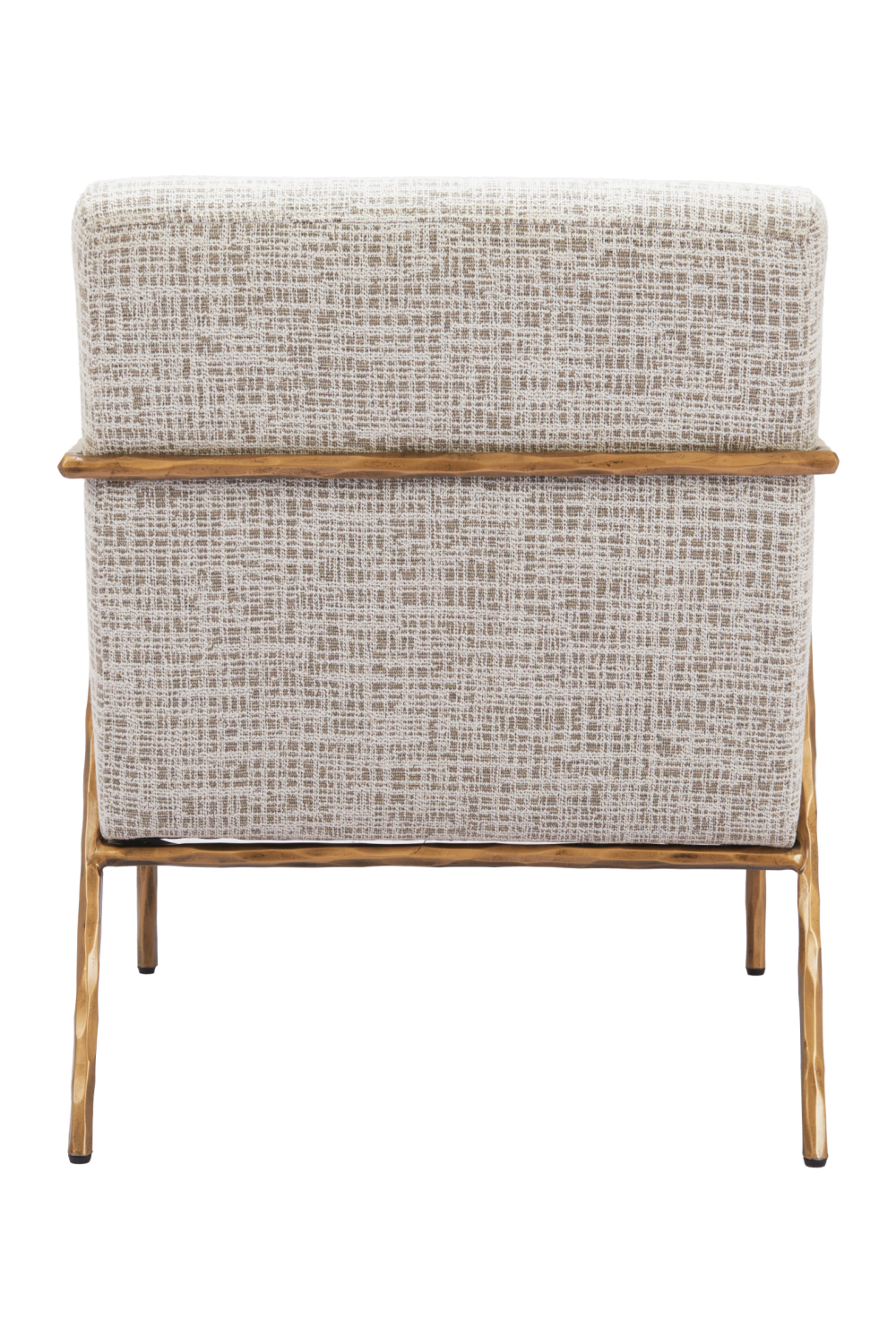   Steel-Framed Beige Lounge Chair | Oroa.com