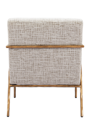   Steel-Framed Beige Lounge Chair | Oroa.com