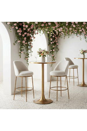   Beige Swivel Bar Stool | Oroa.com