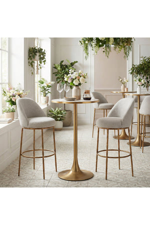   Beige Swivel Bar Stool | Oroa.com