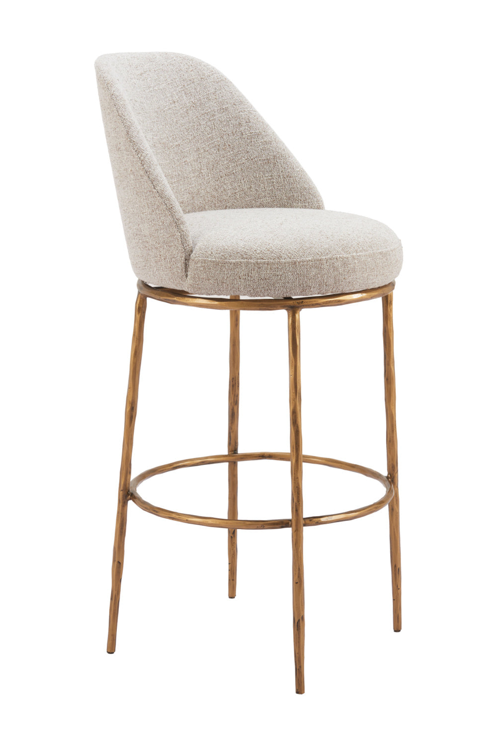   Beige Swivel Bar Stool | Oroa.com