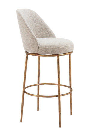   Beige Swivel Bar Stool | Oroa.com