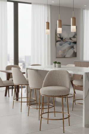   Beige Swivel Counter Stool | Oroa.com