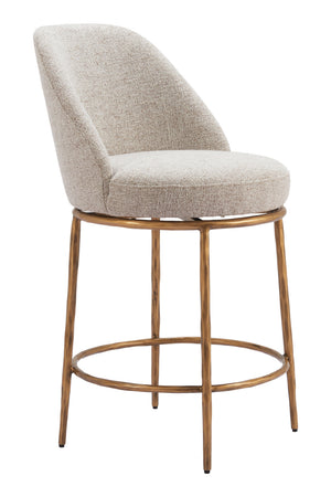   Beige Swivel Counter Stool | Oroa.com