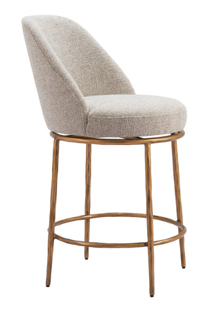   Beige Swivel Counter Stool | Oroa.com