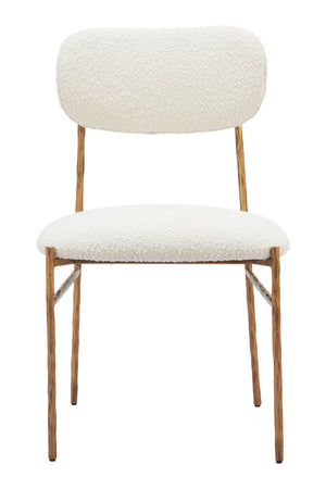   Gold Framed Cream Dining Chair | Oroa.com