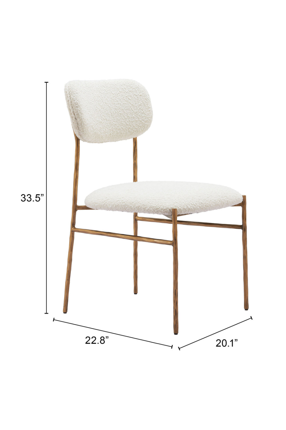   Gold Framed Cream Dining Chair | Oroa.com