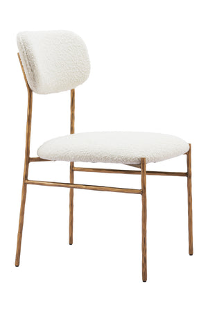   Gold Framed Cream Dining Chair | Oroa.com