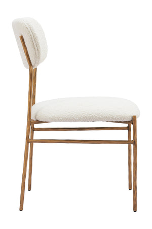   Gold Framed Cream Dining Chair | Oroa.com