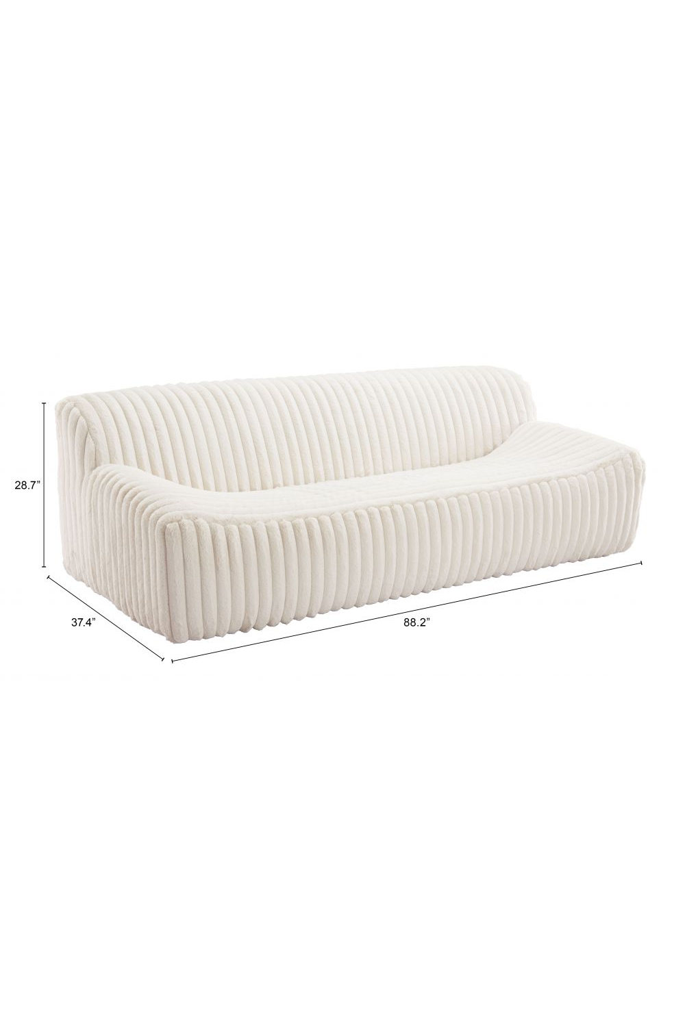   Cream Fur Sofa | Oroa.com