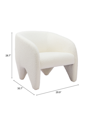   White Shearling Accent Chair | Oroa.com