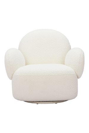   White Shearling Swivel Chair | Oroa.com