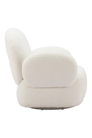   White Shearling Swivel Chair | Oroa.com