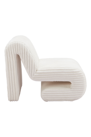   White Ribcord Accent Chair | Oroa.com