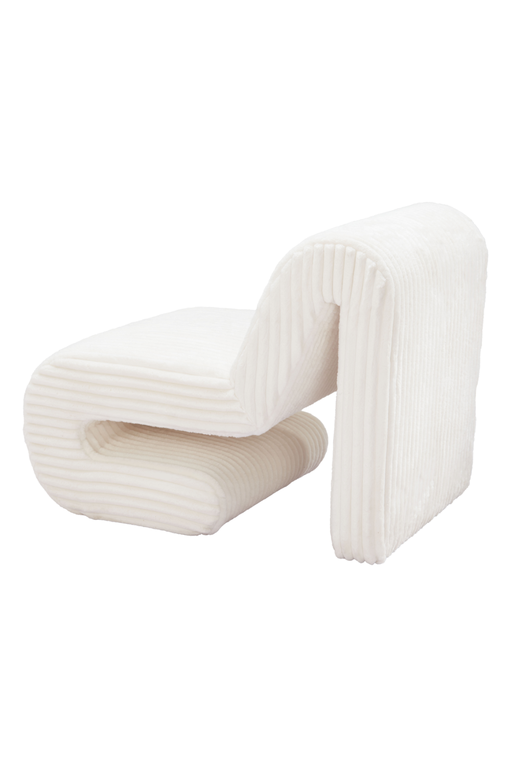   White Ribcord Accent Chair | Oroa.com