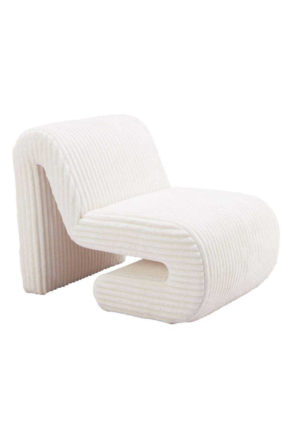   White Ribcord Accent Chair | Oroa.com