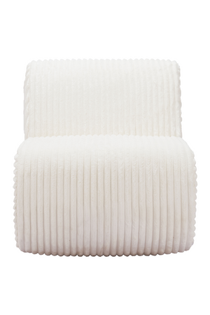   White Ribcord Accent Chair | Oroa.com