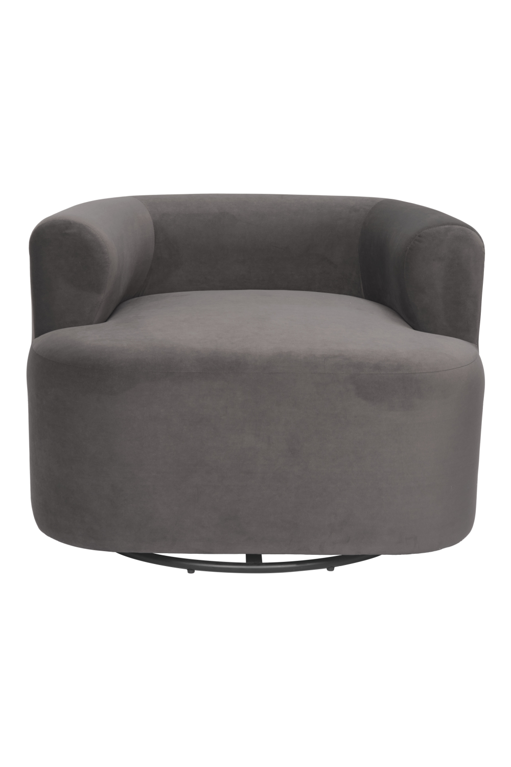   Gray Velvet Swivel Chair | Oroa.com
