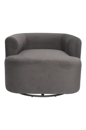   Gray Velvet Swivel Chair | Oroa.com