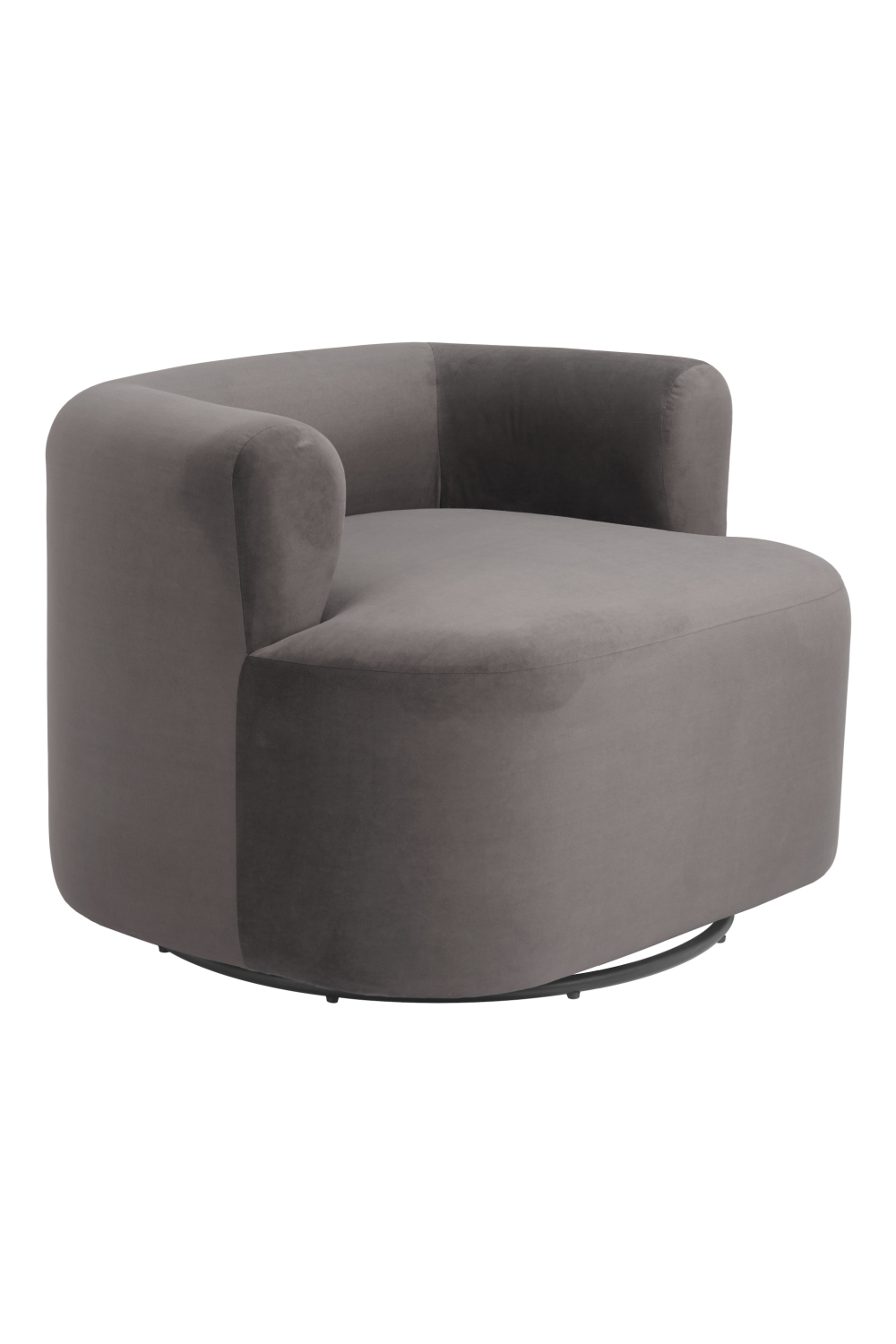   Gray Velvet Swivel Chair | Oroa.com