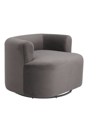   Gray Velvet Swivel Chair | Oroa.com
