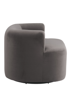   Gray Velvet Swivel Chair | Oroa.com