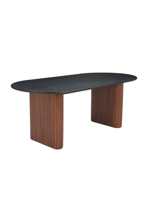  Black Wooden Top Dining Table | Oroa.com