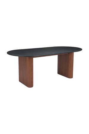   Black Wooden Top Dining Table | Oroa.com