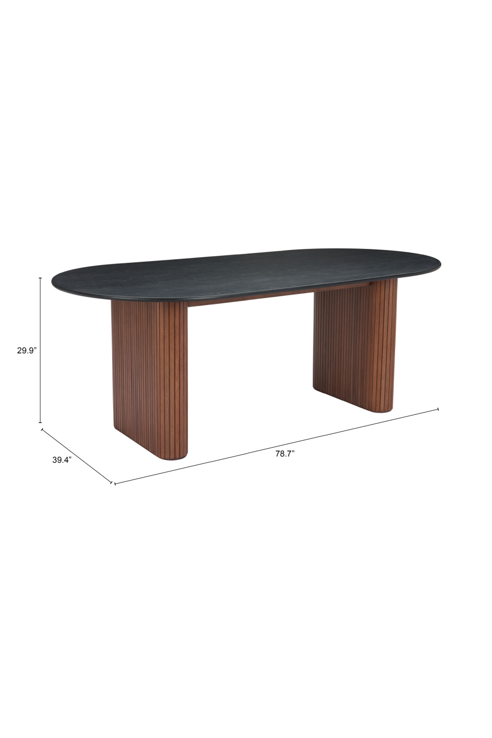   Black Wooden Top Dining Table | Oroa.com