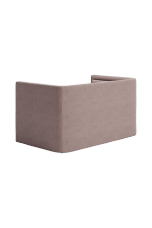   Taupe Velvet Loveseat | Oroa.com