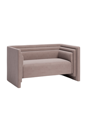   Taupe Velvet Loveseat | Oroa.com